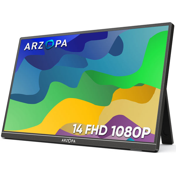 Arzopa Portable Monitor, 15.6'' FHD HDR 1080P 100%SRGB Portable