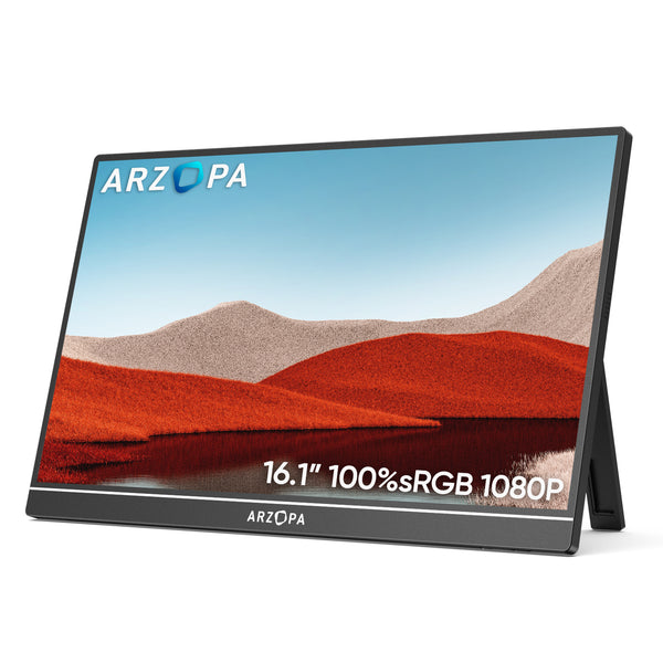 Monitor portátil Arzopa Z1C | Tela FHD 1080P de 16,1" com 100% sRGB