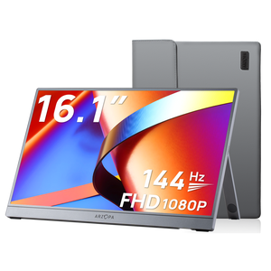 Arzopa Z1FC Gray | 16.1" FHD 144Hz Portable Monitor with Free Sleeve Bag